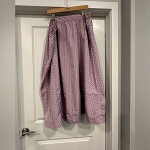 Old Navy Lavender A-Line Skirt with Brown Dots